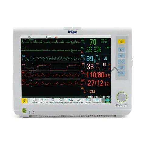 Dräger Vista 120/120S, Экран (вариации, мониторы): 12